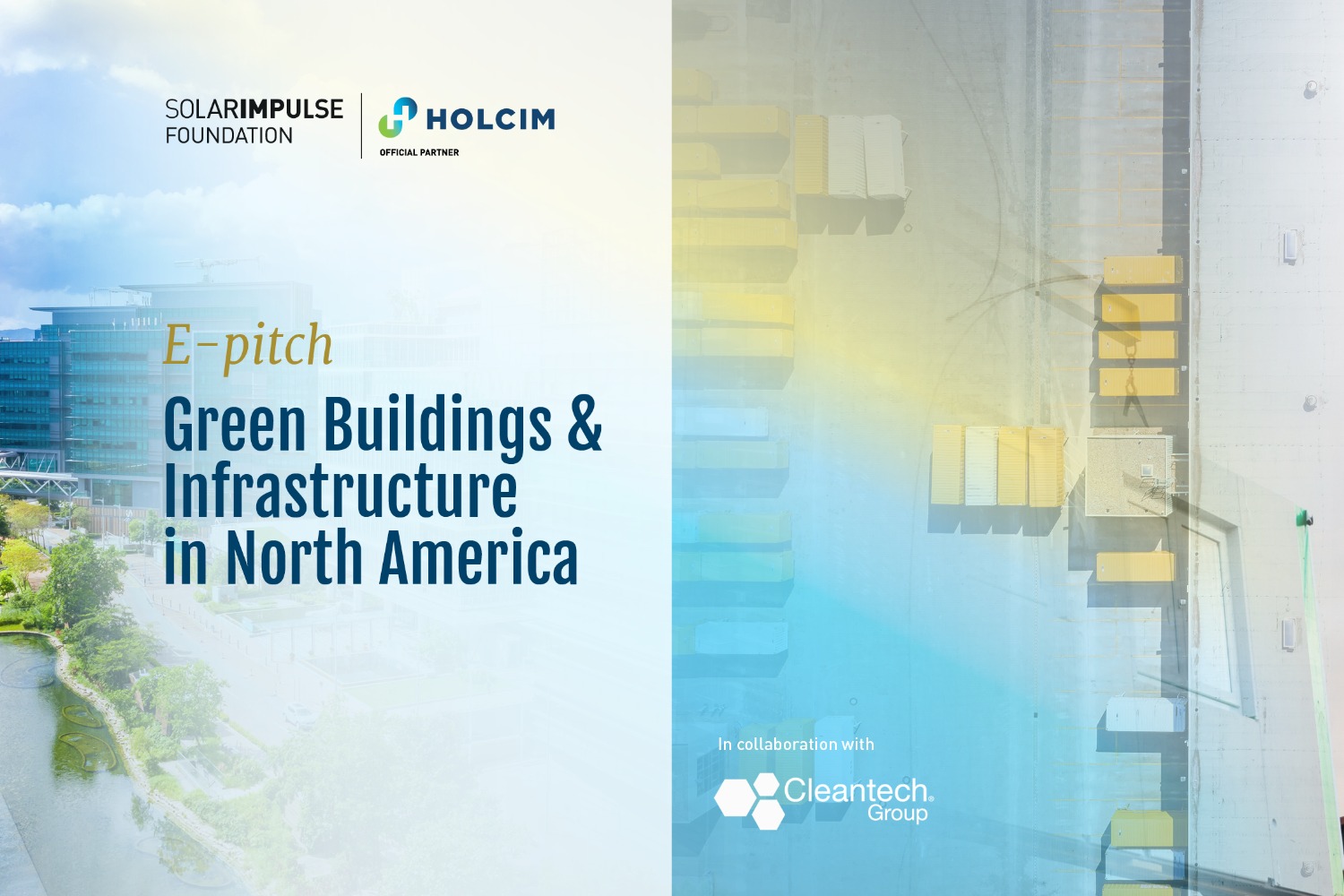 E-Pitch Solar Impulse Investment - "Grüne Gebäude und Infrastruktur in Nordamerika" - SIF x Cleantech Group